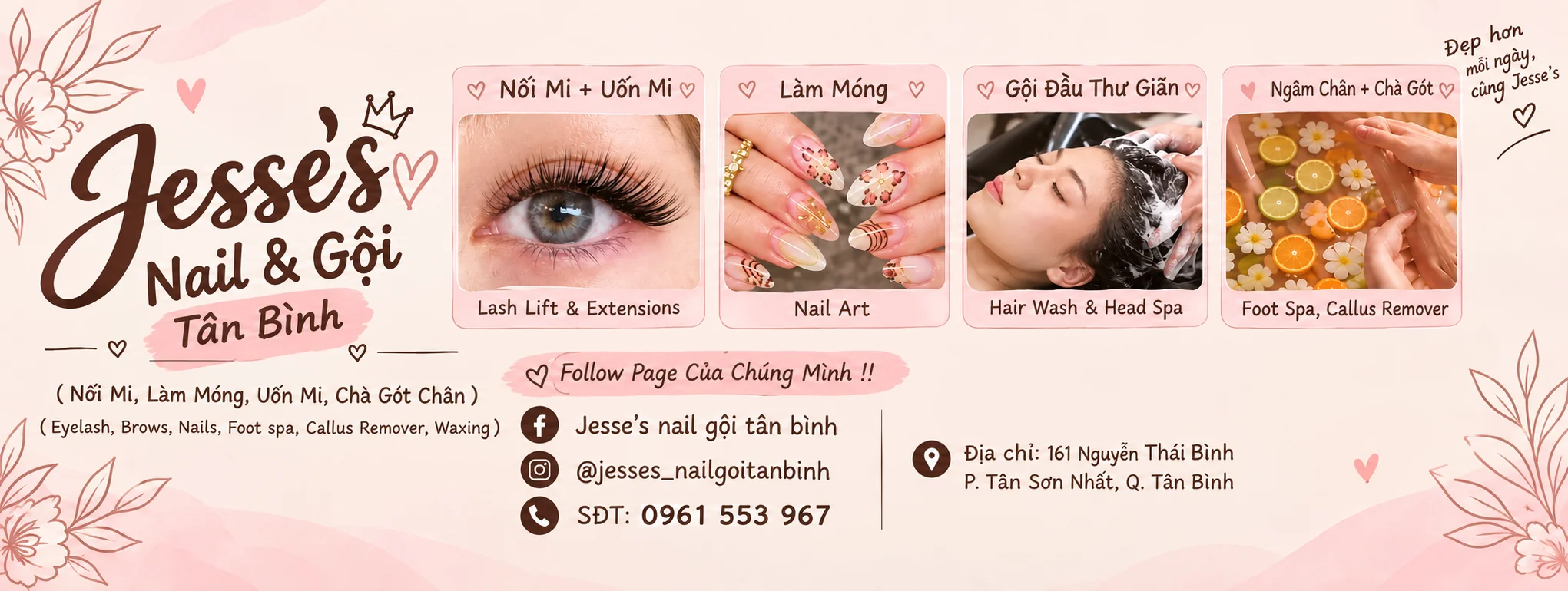 TIỆM NAIL ĐẸP TÂN BÌNH | JESSE NAIL - MI - GỘI ĐẦU TÂN BÌNH
